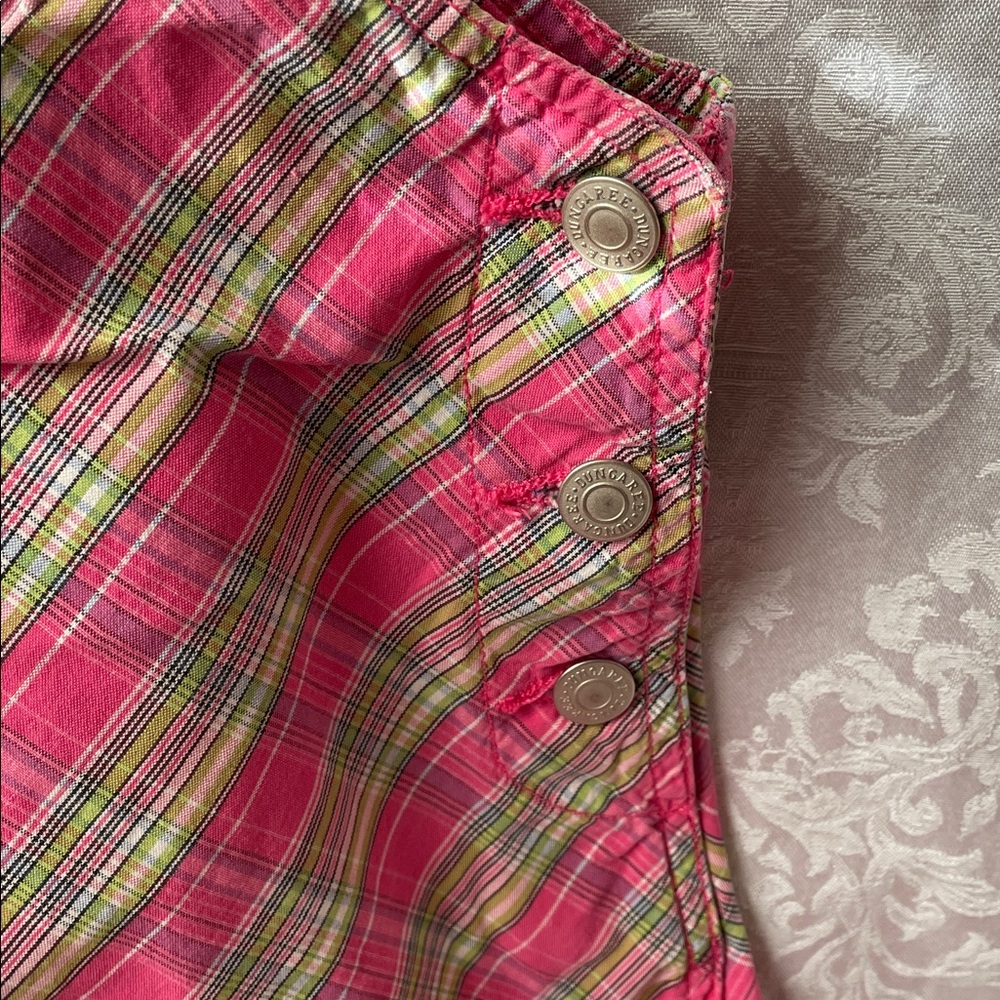 Vintage 1970’s Dungaree Pink Plaid Women's Romper.  Size Medium - Picture 3 of 5